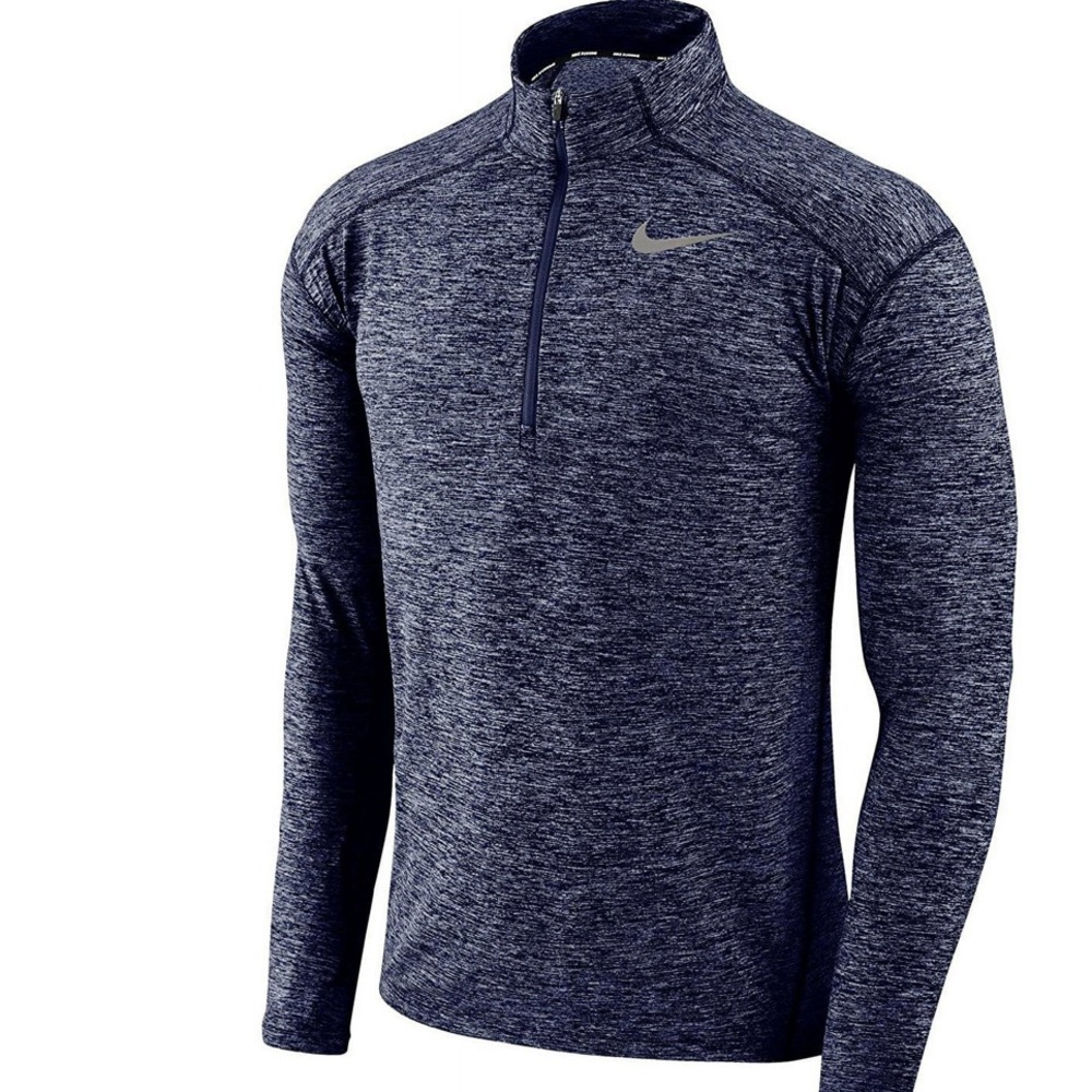 Nike Blue Heather Quarter-Zip Pullover